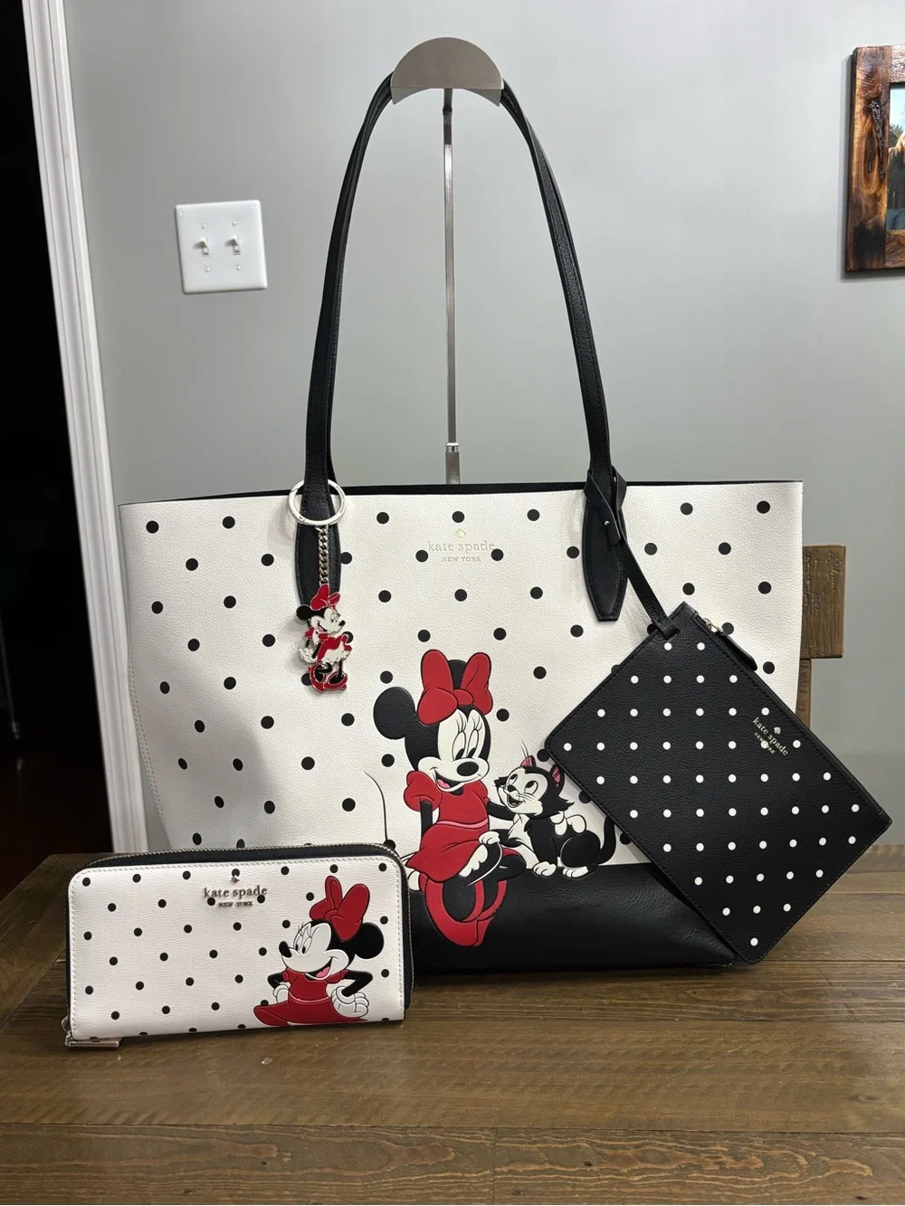 Kate Spade Disney x New York Minnie Mouse Tote, Wristlet, Wallet and Bag Charm